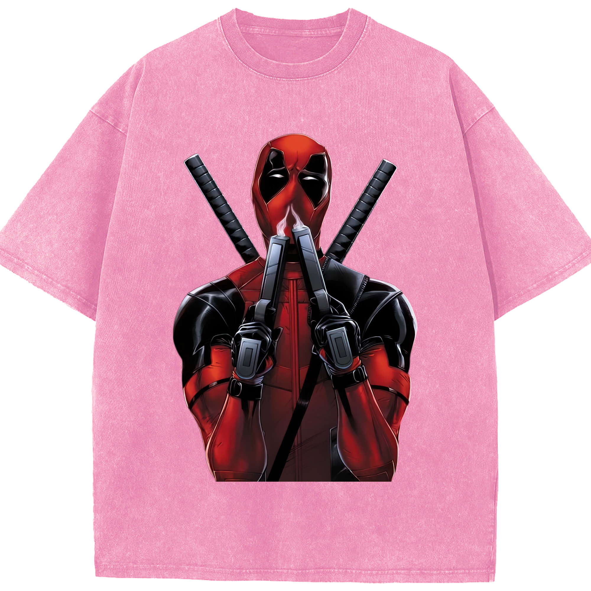 （画像用） Deadpool デッドプール 綿100% ヴィンテージ風 半袖Tシャツ（フロントプリント）